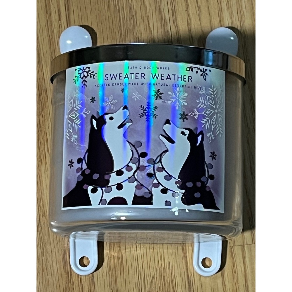 Bath & Body Works Sweater Weather 3-Wick Scented Candle 14.5oz Husky Winter Lid